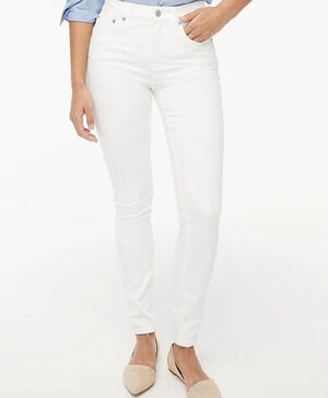 NWT J. Crew Factory 9" Mid-Rise Skinny Jean In Signature Stretch White 27